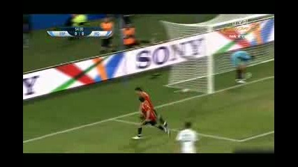 Confederations Cup 2009 - Spain 1 - 0 Iraq Goal - David Villa