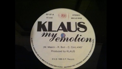Klaus - My Emotion (italo Disco 1986)