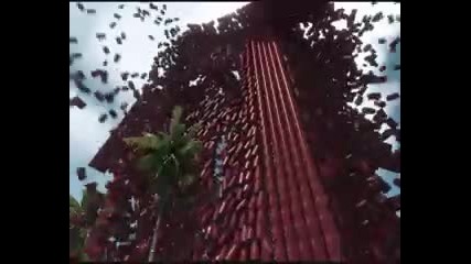 Crysis Physics - 3000 barrel explosion 