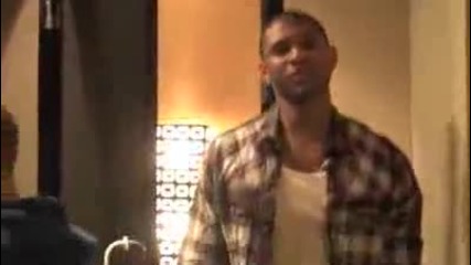 Justin in the studio with Usher!! 