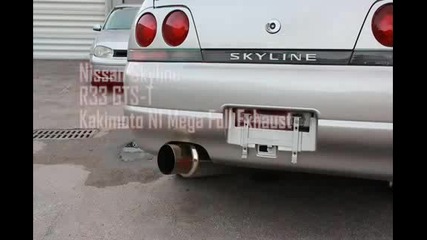Nissan Skyline R33 Gts-t Kakimoto Exhaust Full Mega Sound Stock Boost