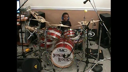 Muse - Hysteria, Drum Cover, 5 Year Old Drummer, Jonah Rocks live 