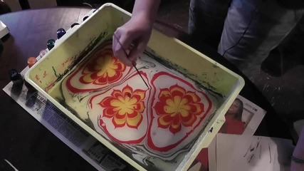 Рисуване върху Вода ( Ebru style )
