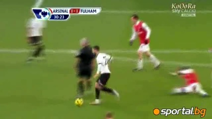 Самир Насри качи Арсенал на върха !!! 