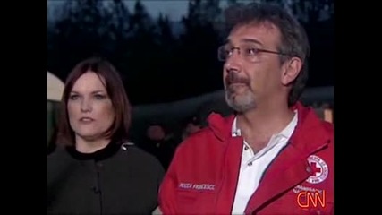 Човек припада след силно заметресение!