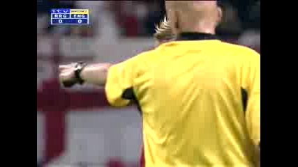 Becham goal against Argentina world cup 2002