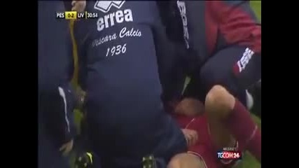 Piermario Morosini Кадри от терена и трагичният инцидент довел до гибелта на футболиста