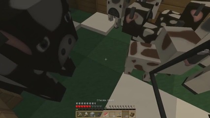 Minecraft Оцеляване - Eпизод 7 w- Tisho 1.6.4 - Кардио тренировка за крави