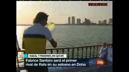 Федерер играе на лодка с Надал 