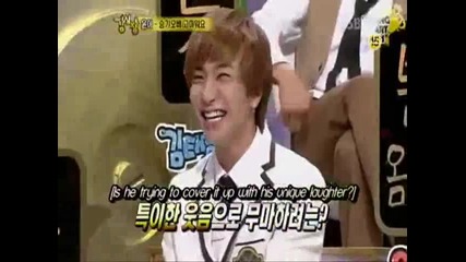 leeteuk's unique laugh (a cut from strong hearts)