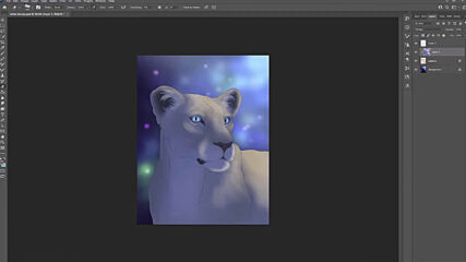 - White lioness commission Speedpaint photoshop cc_1080p.mp4