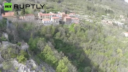 Drone's Eye View of Balestrino, Italy's Haunted Ghost Town