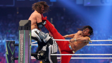 Styles and Nakamara pull out all the stops in dream match: WrestleMania 34 (WWE Network Exclusive)