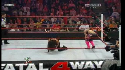 Wwe Fatal 4 Way Hart Dynasty vs. The Usos & Tamina part 2 