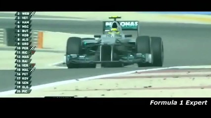 F1 Гран при на Бахрейн 2012 - избрани моменти от Fp 2 [2] [hd]