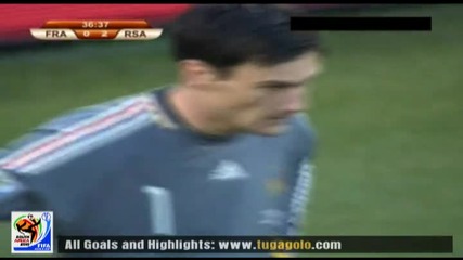Франция - Юар 0:2 *световно първенство Юар 2010* 22.06.10.