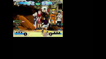 Naruto Battle Arena 2 Mugen Sasuke Kun Vs Kakashi Vs Gai Sensei