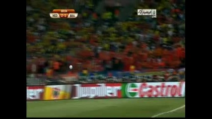 02.07.2010 - Световно Първенство 1/4 финал - Холандия 2 - 1 Бразилия втори гол на Уесли Снайдер 