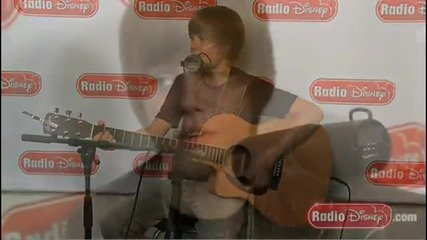 Justin Biebers - One Less Lonely Girl - acoustic performance on Radio Disney 