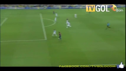 гол на Давид Вия - Реал Мадрид - Барселона 2-2 - 14.08.2011