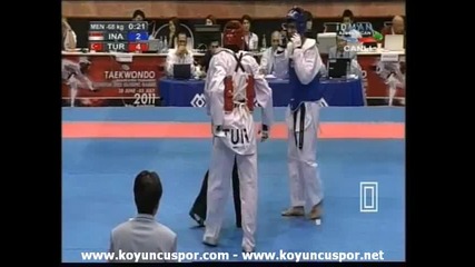 Servet Tazegul - Virgonta Macho Hungan (68kg world taekwondo Qualification 2011)