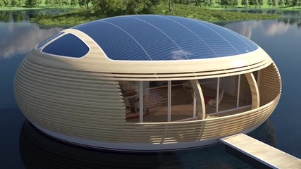 Водно гнездо: екологична къща, която се захранва от слънчева енергия