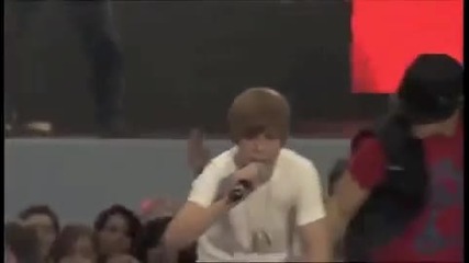 Biebers saying eyooo .. [music]