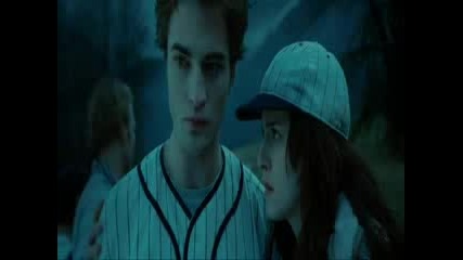 Twilight baseball scene