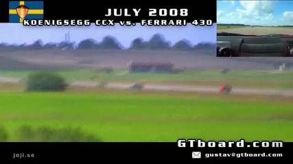 Koenigsegg Ccx срещу Ferrari 430