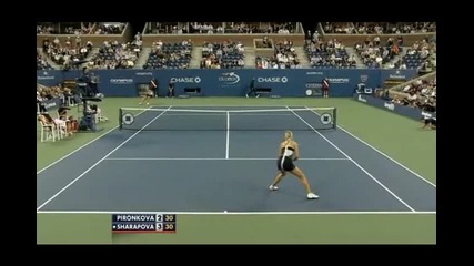 Мария Шарапова - Цветана Пиронкова 6 - 3 6 - 0 Първи кръг Юес Оупън