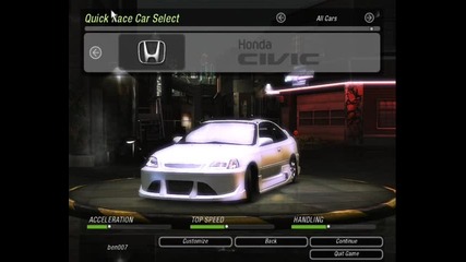 My Civic in Nfs U2