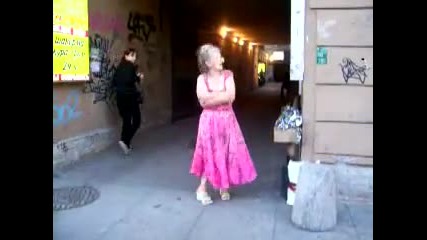 Crazy Russian Woman Dancing 