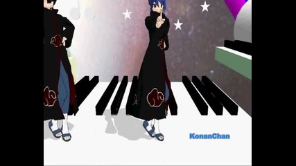 [ Mmd ] Itachi and Konan - Hare Hare Yukai Dance