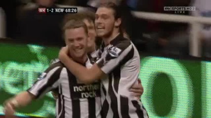 West Ham 1 - 2 Newcastle ( Carroll ) 