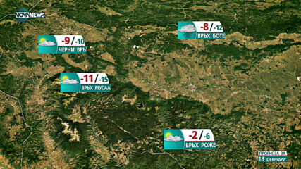 Прогноза за времето на NOVA NEWS (17.02.2021 - 20:00)