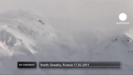 падаща лавина в Русия 