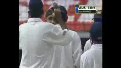 Steve Waugh Out handling the ball