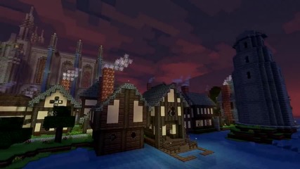 Minecraft Timelapse - Waterfall City