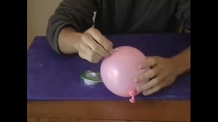 zabaven trik s balon