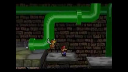 Lets Play Paper Mario (100%) 17 - Absurdly Spacious Sewer 
