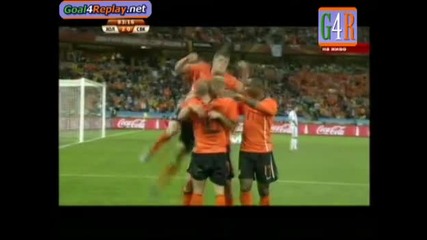 Холандия - Словакия 2:0 *световно първенство Юар 2010* 28.06.10. 