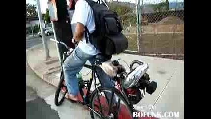 Chain Saw Powered Bicycle