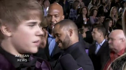 Bieber Selena Gomez Usher Miley Cyrus Premiere Never Say Nev 