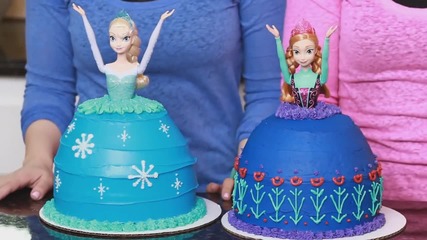 Как да си направим Торта - Ледена принцеса - How To Make A Frozen Princess Cake - Nerdy Nummies
