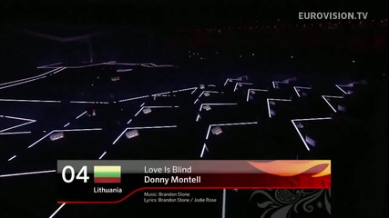 Donny Montell - Love Is Blind (eurovision 2012 Lithuania) [превод на български]