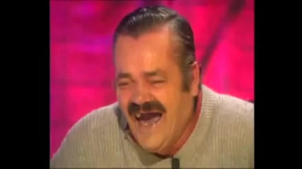 Old spanish man laughing hard