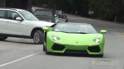 Green Lamborghini Aventador Lp700-4 Roadster