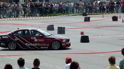 Rally Presov 2010 Bmw drift vs. perfect Trabant 