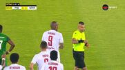 Luiz Fernando da Silva Monte with a Red Card vs. Ludogorets Razgrad PFK