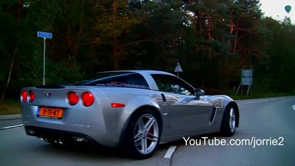7x Corvette C6 Z06 Sound Burnout! - 1080p Hd 